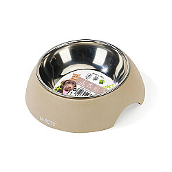 M-Pets Eco Bamboo Mama ve Su Kabı - 190 ML - Kum Sarısı - M-Pets