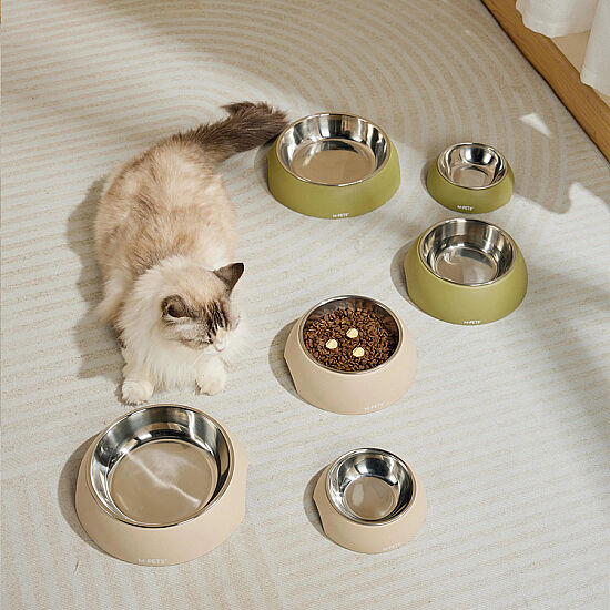 M-Pets Eco Bamboo Mama ve Su Kabı - 350 ML - Kum Sarısı - 3