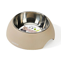 M-Pets Eco Bamboo Mama ve Su Kabı - 350 ML - Kum Sarısı - M-Pets