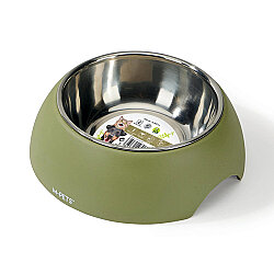 M-Pets Eco Bamboo Mama ve Su Kabı - 350 ML - Zeytin Yeşili - M-Pets
