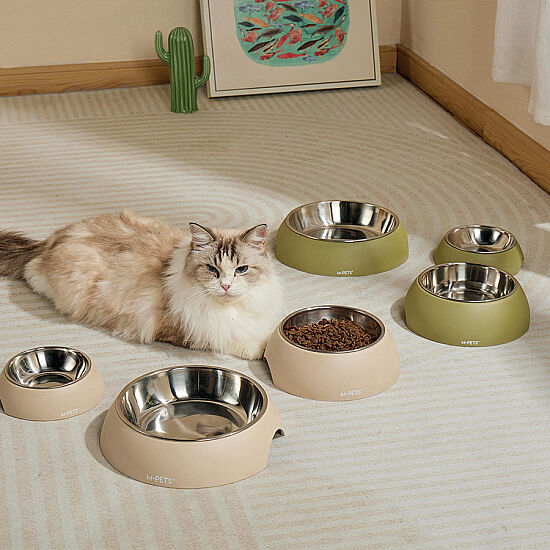 M-Pets Eco Bamboo Mama ve Su Kabı - 600 ML - Kum Sarısı - 4