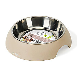 M-Pets Eco Bamboo Mama ve Su Kabı - 600 ML - Kum Sarısı - M-Pets