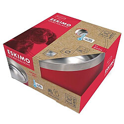 M-Pets Eskimo Çift Cidarlı Mama ve Su Kabı - 2 L - Kırmızı - M-Pets