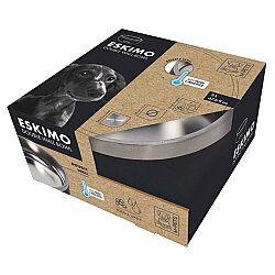 M-Pets Eskimo Çift Cidarlı Mama ve Su Kabı - 2 L - Siyah - M-Pets