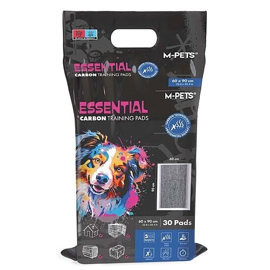 M-Pets Essential Karbonlu Yapışkanlı Köpek Çiş Eğitim Pedi 60 x 90 Cm 30'lu Paket - 1