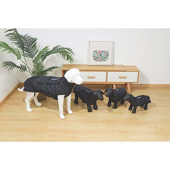 M-Pets Getle Dog Kış Ayları İçin Köpek Montu Siyah/Mavi - Small - 2
