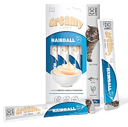 M-Pets Hairball Tüy Yumağı Kontrolü Creamy Kedi Ödülü 4x15 Gr - M-Pets