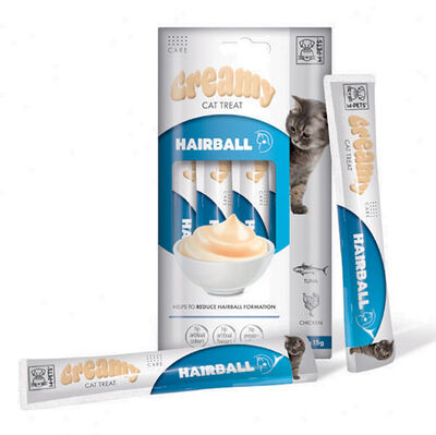 M-Pets Hairball Tüy Yumağı Kontrolü Creamy Kedi Ödülü 4x15 Gr - 2