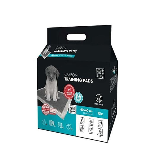 M-Pets Karbonlu Köpek Çiş Eğitim Pedi 60 x 60 Cm 15'li Paket - 1