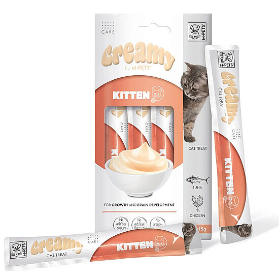 M-Pets Kitten Creamy Yavru Kedi Ödülü 4x15 Gr - 1