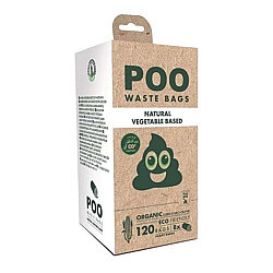 M-Pets Poo Dışkı Toplama Poşeti Natural 15 Yaprak 8 Adet - M-Pets