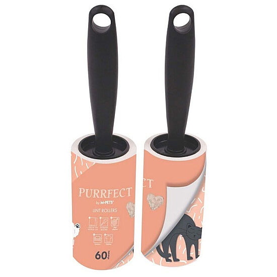 M-Pets Purrfect Tüy Toplama Rulosu 60 Yaprak 2'li Paket (Toplam 120 Yaprak) Pink - 2