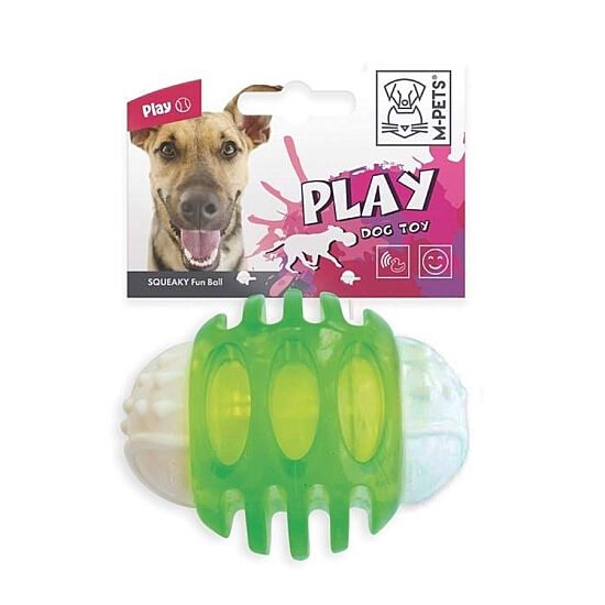 M-Pets Squeaky Transparent Top Köpek Oyuncağı 6,7 Cm - Yeşil - 1
