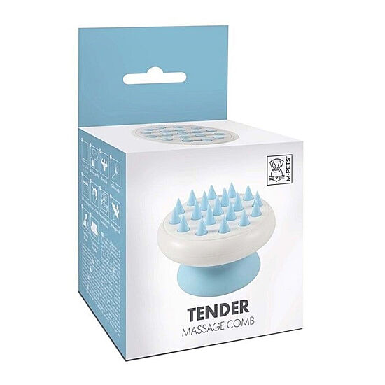 M-Pets Tender Diken Uçlu Masaj Fırçası - Mavi - 1