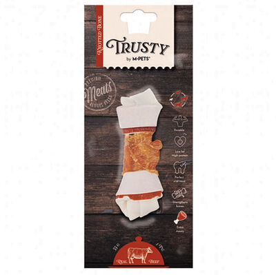 Resim M-Pets Trusty Extra Beef Düğümlü Kemik 55 Gr 