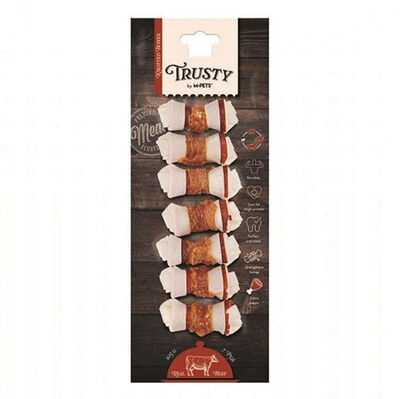 M-Pets Trusty Extra Beef Düğümlü Kemik 7 li Paket 105 Gr