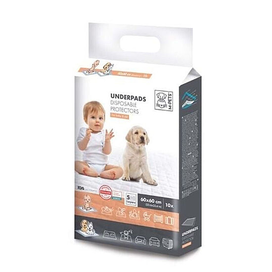 M-Pets Underpads Köpek Çiş Eğitim Pedi 60 x 60 Cm 10'lu - 1