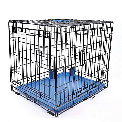 M-Pets Voyager İki Kapılı Köpek Kafesi 106x71x76 Cm - XLarge - Mavi - 2