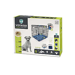 M-Pets Voyager İki Kapılı Köpek Kafesi 61x46x48 Cm - Small - Mavi - M-Pets