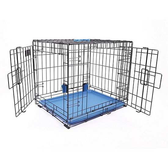 M-Pets Voyager İki Kapılı Köpek Kafesi 61x46x48 Cm - Small - Mavi - 3