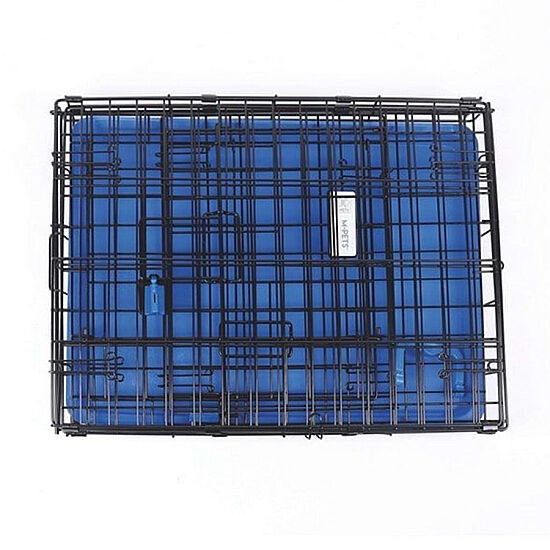 M-Pets Voyager İki Kapılı Köpek Kafesi 61x46x48 Cm - Small - Mavi - 4