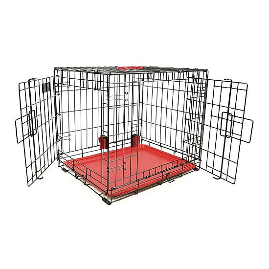 M-Pets Voyager İki Kapılı Köpek Kafesi 76x48x53 Cm - Medium - Kırmızı - 3