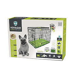 M-Pets Voyager İki Kapılı Köpek Kafesi 76x48x53 Cm - Medium - Yeşil - M-Pets