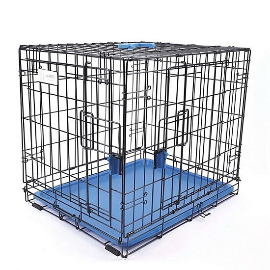 M-Pets Voyager İki Kapılı Köpek Kafesi 91x58x63 Cm - Large - Mavi - 2