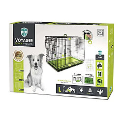M-Pets Voyager İki Kapılı Köpek Kafesi 91x58x63 Cm - Large - Yeşil - M-Pets