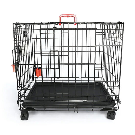 M-Pets Voyager İki Kapılı ve Tekerlekli Köpek Kafesi 122x76x84 Cm - XXLarge - Siyah - 2