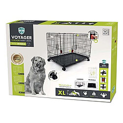 M-Pets Voyager İki Kapılı ve Tekerlekli Köpek Kafesi 122x76x84 Cm - XXLarge - Siyah - M-Pets