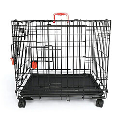 M-Pets Voyager İki Kapılı ve Tekerlekli Köpek Kafesi 61x46x48 Cm - Small - Siyah - 2