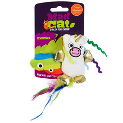 Mad Cat - Mad Cat Mewnicorn Kedi Otlu ve Matatabili 2 li Kedi Oyuncağı