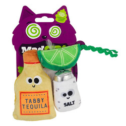 Mad Cat - Mad Cat Tabby Tequila Kedi Otlu ve Matatabili 3 lü Kedi Oyuncağı