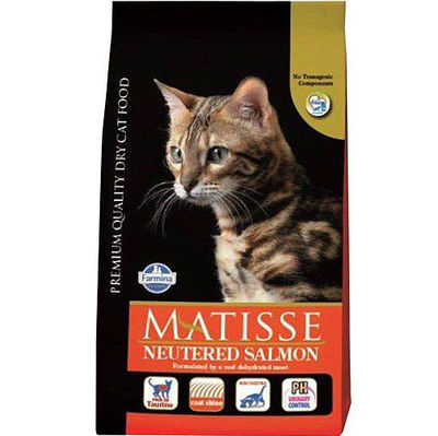 Matisse Kısırlaştırılmış Somonlu Kedi Maması 1,5 Kg + Temizlik Mendili