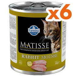 Matisse - Matisse Rabbit Mousse Tavşanlı Kedi Konservesi 300 Gr x 6 Adet
