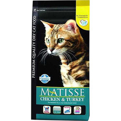 Matisse - Matisse Tavuk Hindi ve Sebze Kedi Maması 1,5 Kg + Temizlik Mendili
