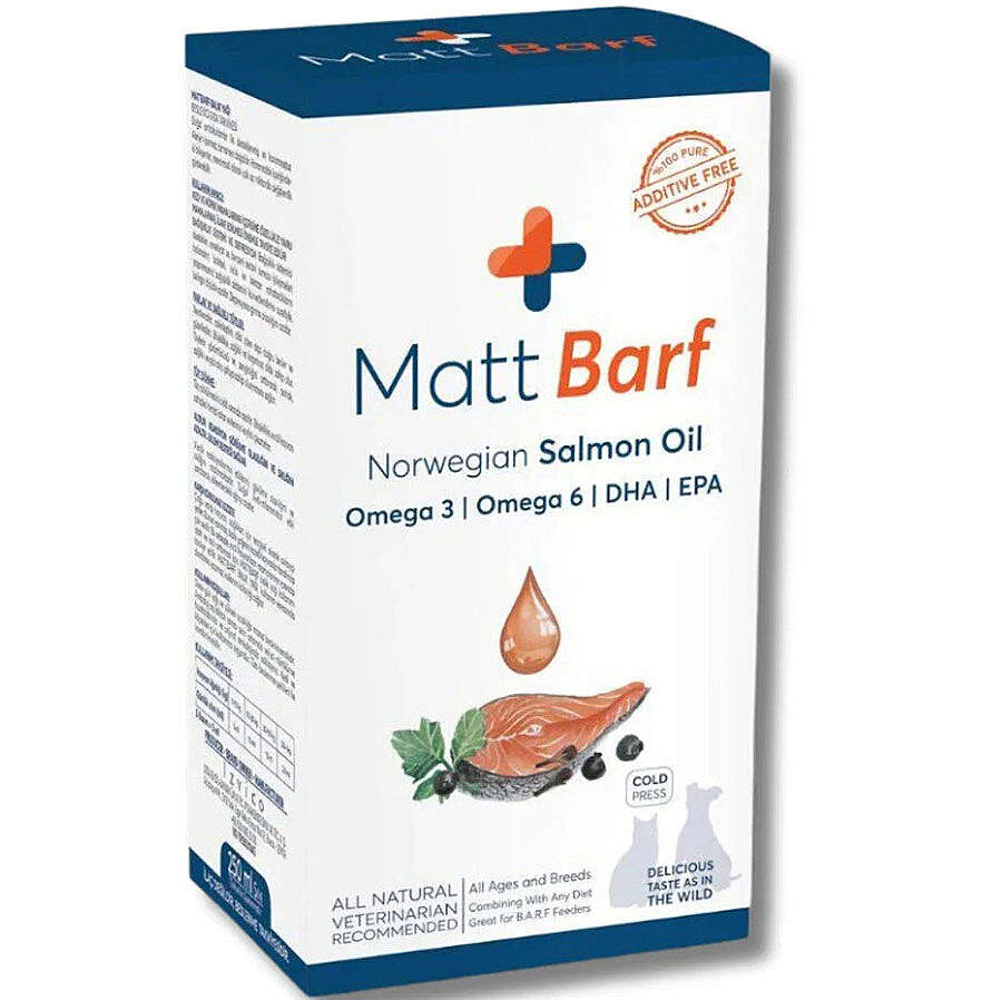 Matt Barf Kedi ve Köpekler için Somon Yağı 250 ML