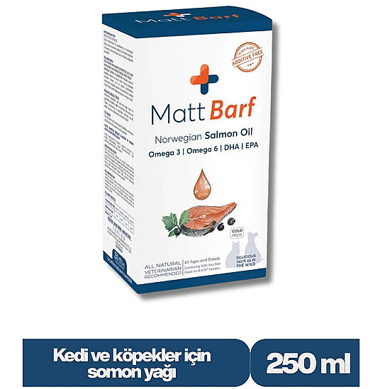 Matt Barf Kedi ve Köpekler için Somon Yağı 250 ML - 2