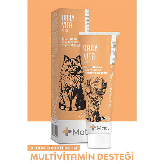 Matt Daily Vita Multi Vitamin Kedi ve Köpek Macunu 100 Gr - 4