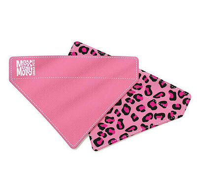 Max Molly 2 in 1 Leopard Pink Çift Taraflı Bandana Medium/Large