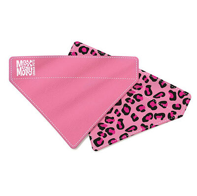 Max Molly 2 in 1 Leopard Pink Çift Taraflı Bandana XSmall/Small