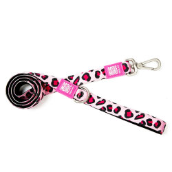 Max Molly Leopard Pink Desenli Köpek Gezdirme Kayışı (Medium) - Max&Molly