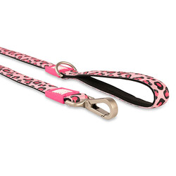Max Molly Leopard Pink Desenli Köpek Gezdirme Kayışı (Medium) - Thumbnail