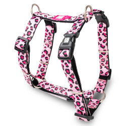 Max Molly Leopard Pink Desenli Köpek Göğüs Tasması (Large) - Max&Molly