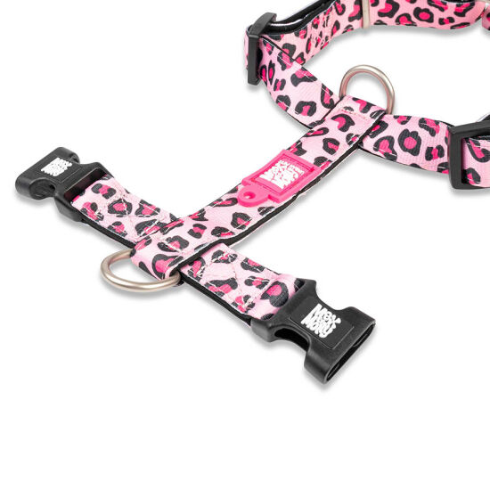 Max Molly Leopard Pink Desenli Köpek Göğüs Tasması (Large) - 2