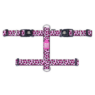 Max Molly Leopard Pink Desenli Köpek Göğüs Tasması (XSmall)