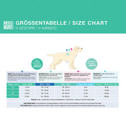 Max Molly Margarite Desenli Köpek Göğüs Tasması (Large) - 4