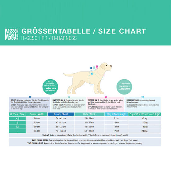 Max Molly Margarite Desenli Köpek Göğüs Tasması (Large) - 4