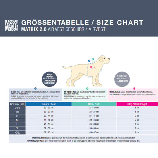 Max Molly Matrix 2.0 Air Vest Köpek Göğüs Tasması - Mavi (Small) - 4